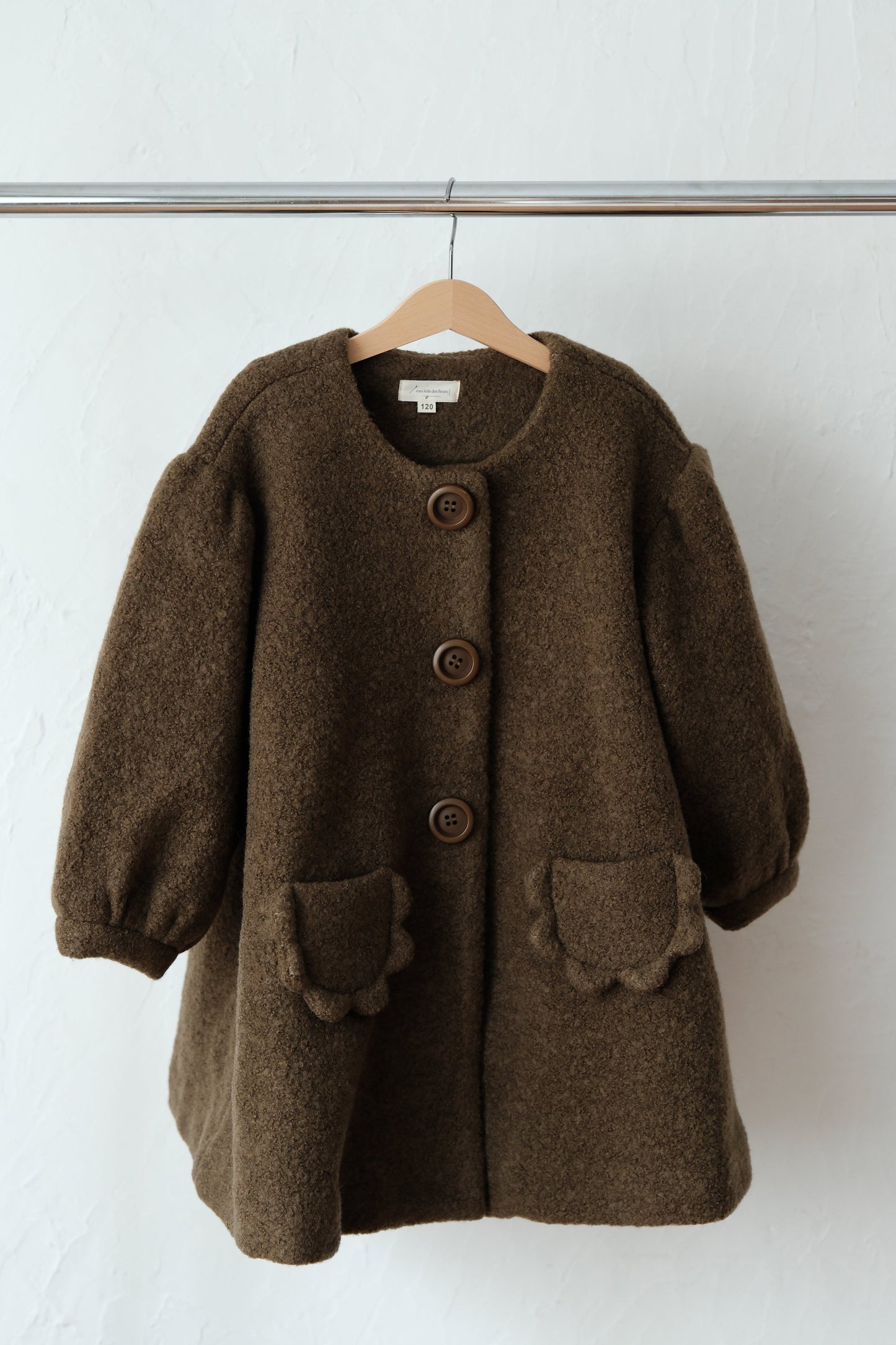 25AW Lantern sleeve coat (Green olive )