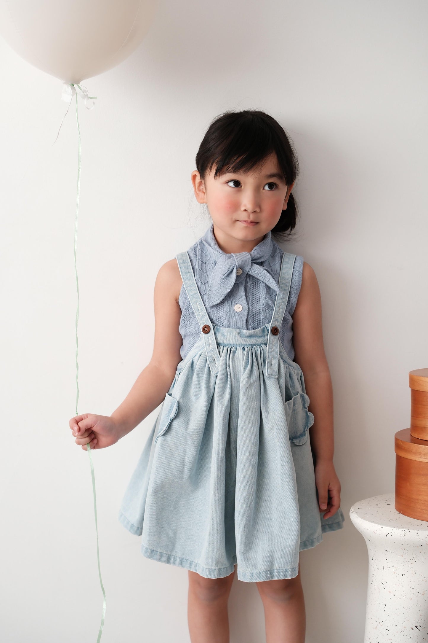25SS Bow tie sleeveless knitwear