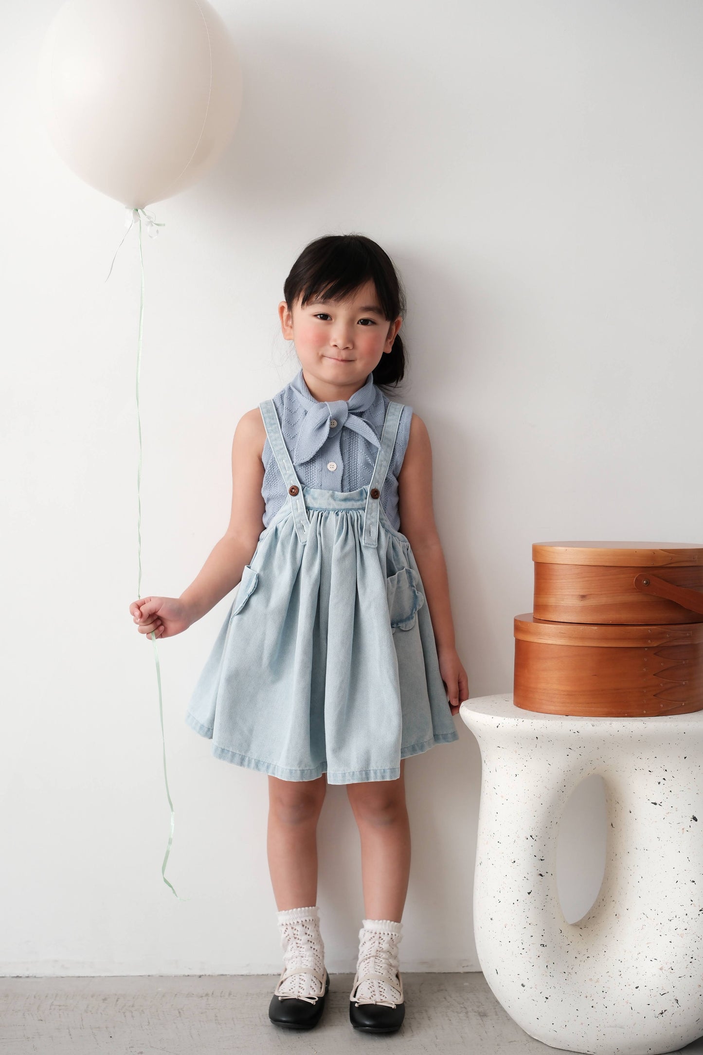 25SS Bow tie sleeveless knitwear