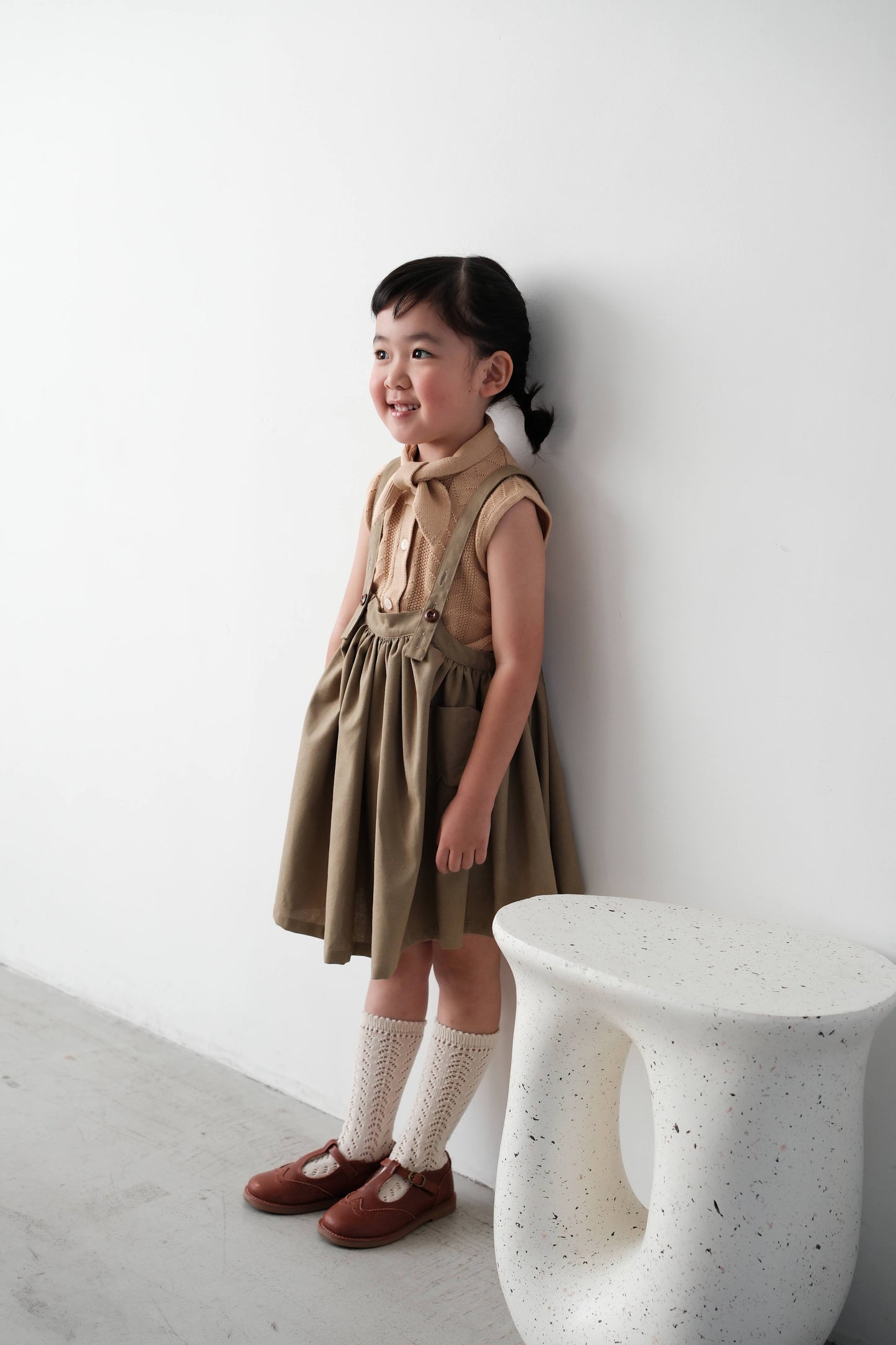 25SS Bow tie sleeveless knitwear