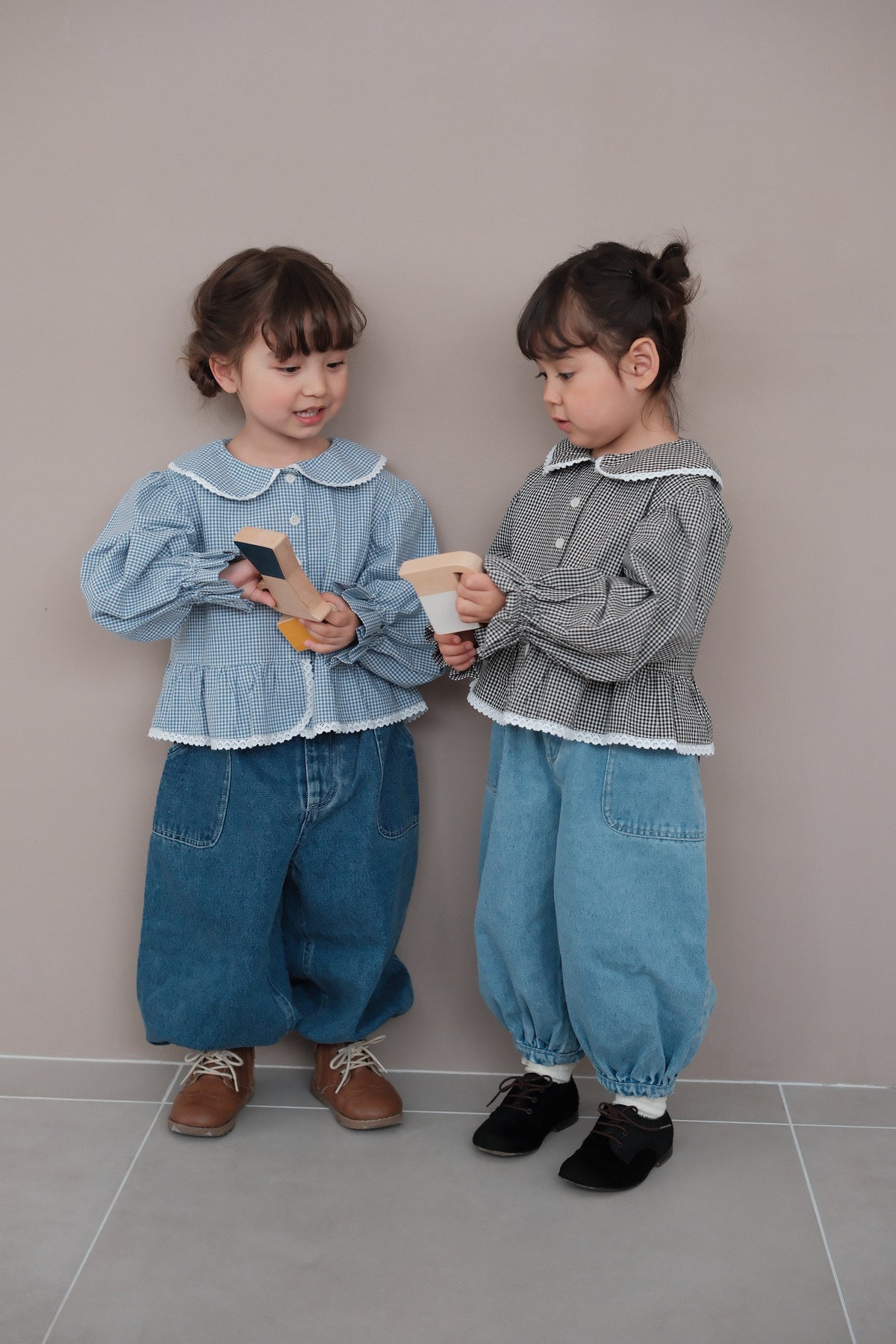 26AW Ballon denim with heart pockets