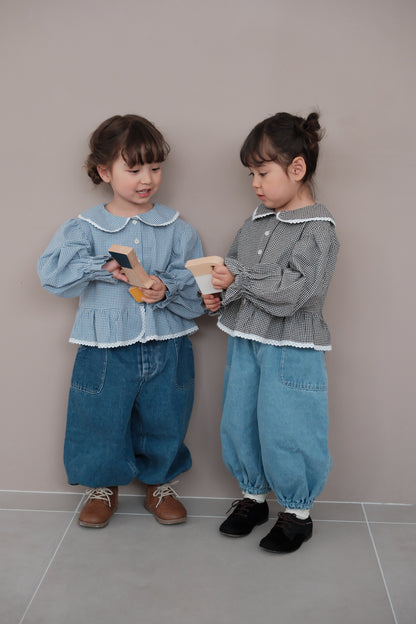 26AW Ballon denim with heart pockets