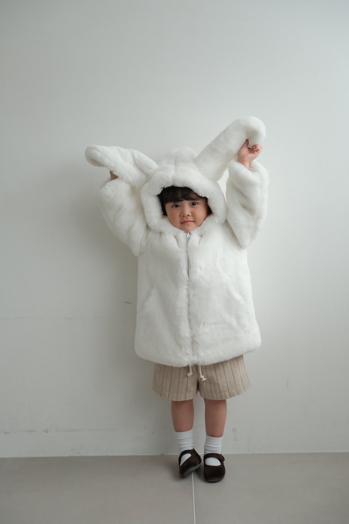 26AW Bunny ear hooded coat