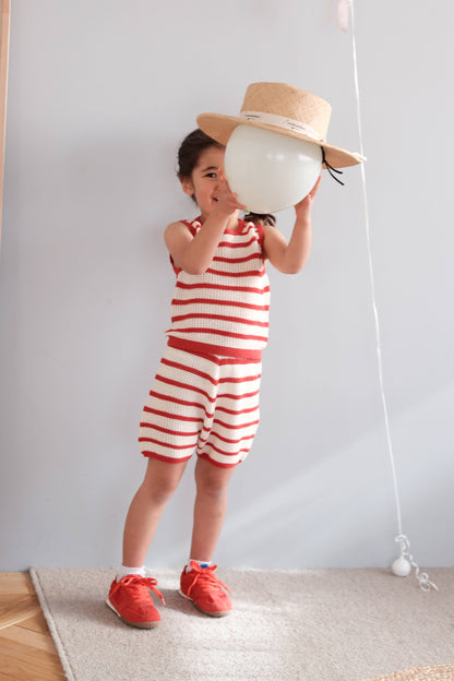 Striped knitted top