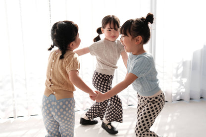 25SS Heart pattern knitted cardigan
