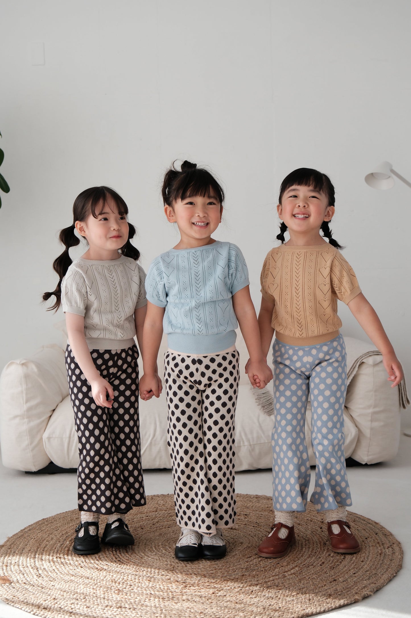 25SS Heart pattern knitted cardigan