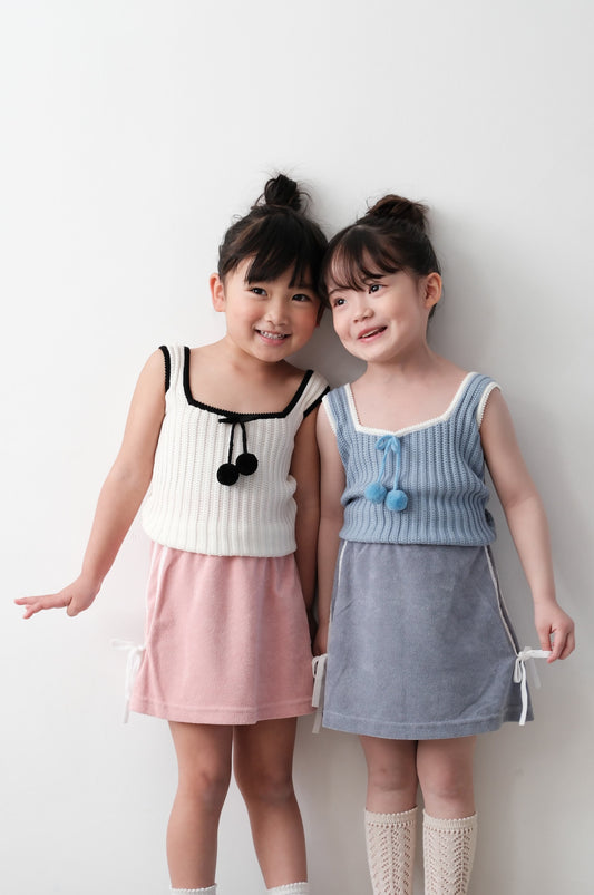25SS pompom knitted vest