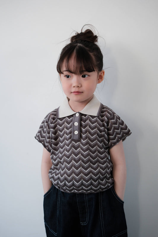 25SS Zigzag polo shirt