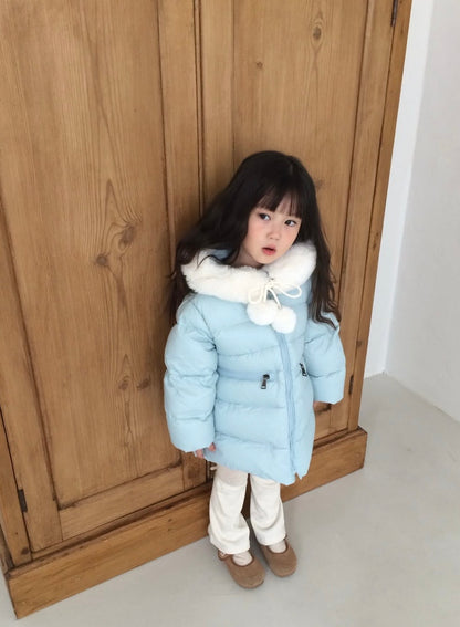 Mes Kids x Pulev 26AW Pompom Down Jacket milk soda